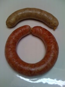 Comparison of nitrates in sausage