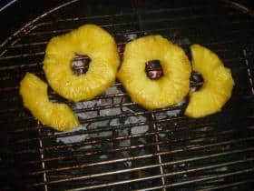 grilling pineapple on a Weber 26.75