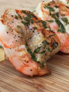 Grilled Shrimp Scampi Skewers