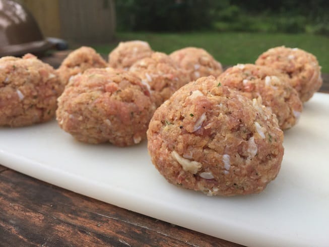 Turkey Meatballs ready for bacon