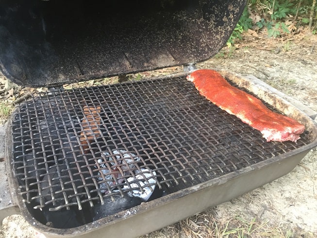 Ribs on PK Grill