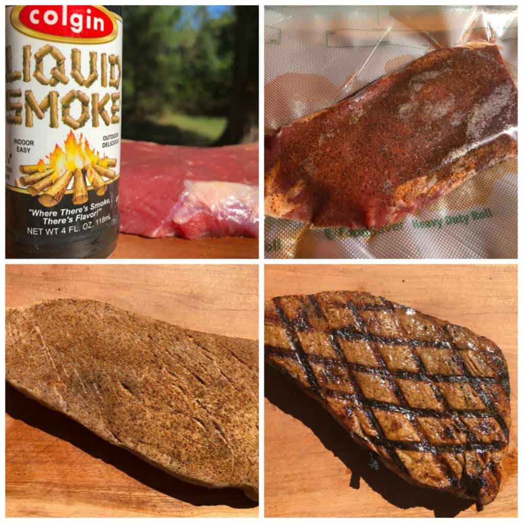 Collage of Sous Vide London Broil Pictures