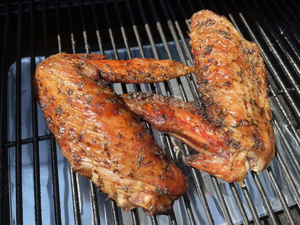 Turkey Wings Cooked on a pellet grill
