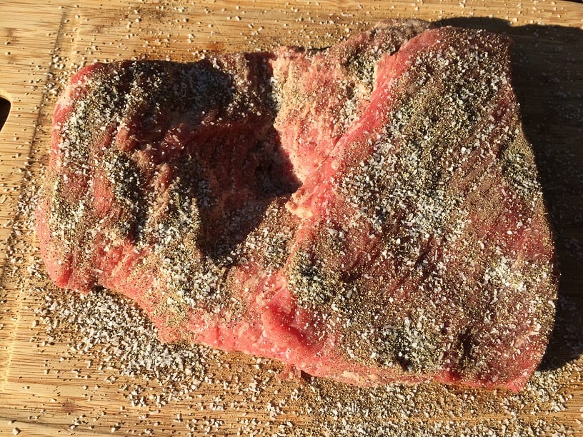 Brisket with salt and pepper