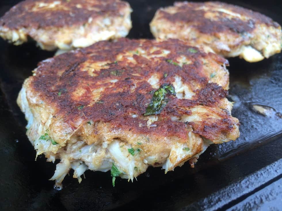 Crab Cakes on a Weber Griddle