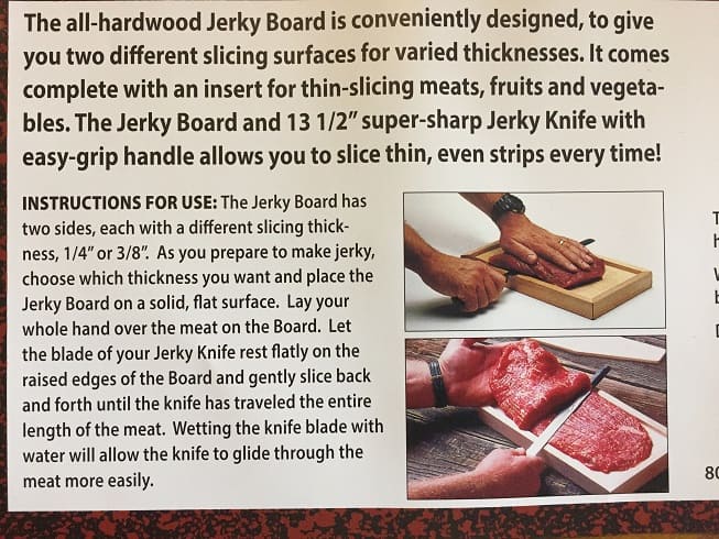 PRECISION MEATS Beef Jerky Slicer Kit - Superior 10 Butchers Carving Knife  & Meat Slicing Cutting Board for Safe, Mouthwatering, Uniform Slices 
