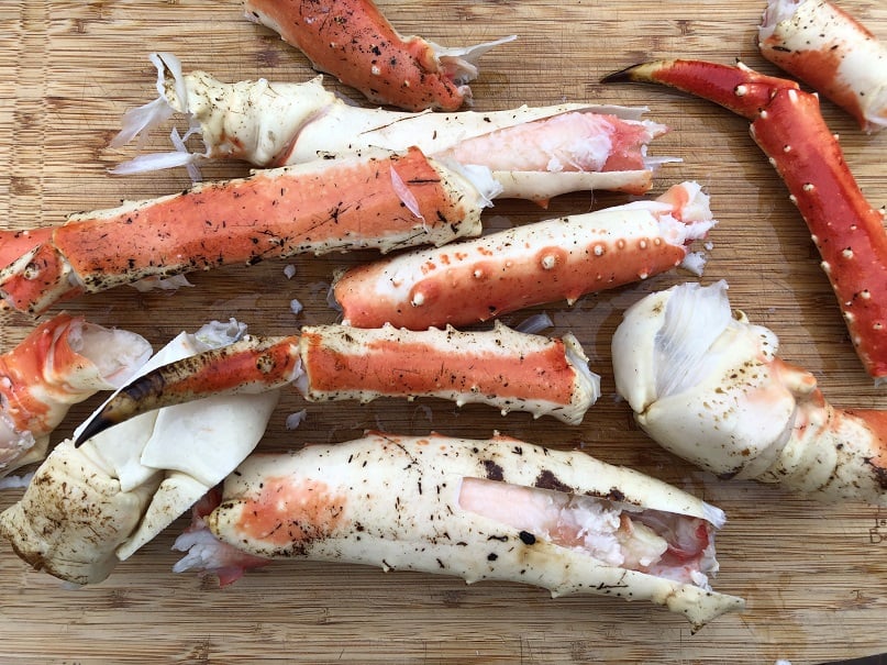 two pounds of crab legs